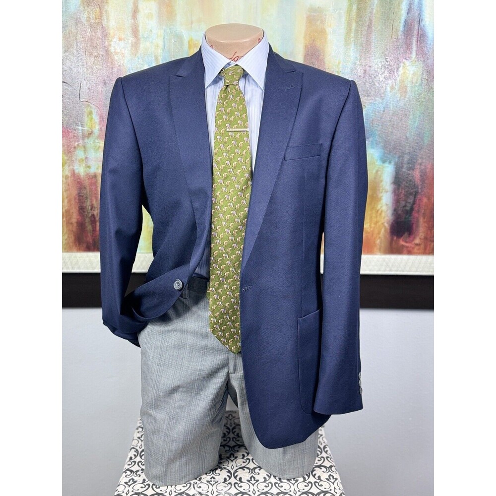 Mr. Start Mens NWOT Shoreditch Navy Blazer 40L  Custom MSRP $2230 - Picture 8 of 15